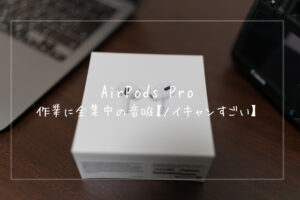 AirPods Pro、これが自分の世界、作業に全集中の音吸【ノイキャンすごい】